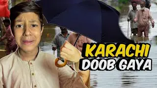 OUT OF CONTROL BARISH IN KARACHI || Toofan Alert 😅 || Haseebtiger Vlog