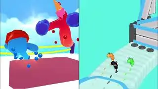 Join Blob Clash 3D vs Wacky Run 💛 💜 💚all level Walkthrough Android games #lifestylevideo 