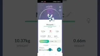 meowstic evolu Pokemon go #short #evolution