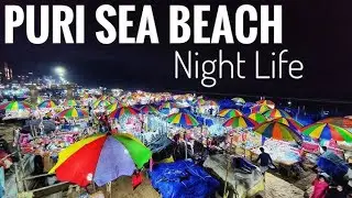 🌊 Night Beach Vlog | PURI Sea beach ⛱️#seabeachvlog 