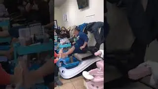 Man can't stop laughing getting pedicure