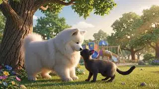 Animated Dog and Cat Friendship Video