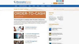 Order to Cash Toolbox