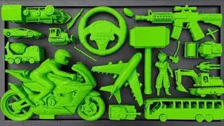 Membersihkan Mainan Mobil Balap, Truk Molen, Kereta Api, Bus Telolet, Tank Baja, Pesawat, Excavator