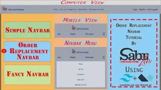 Building a Responsive Navbar with Tailwind CSS & Alpine.js | SabriZone |Order Replacement  Navbar