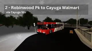 2 from Robinwood Pk to Cayuga Walmart [NEW UPDATE] Timelapse