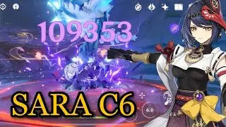 Kujou Sara c6 burst | Genshin Impact