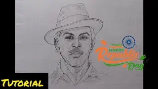 Bhagat Singh Drawing | Republic Day Drawing 🇮🇳 | @Anshart_07 
