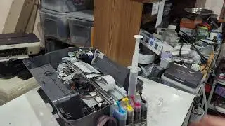 How to remove air from continous ink supply system