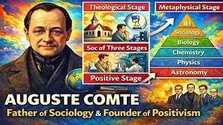 August comte | Positivism | Law of three stages | Hierarchy of sciences | religion @adityaanand1453 