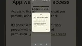 Display Over the App Problem | App Was Denied access Problem Solution #display