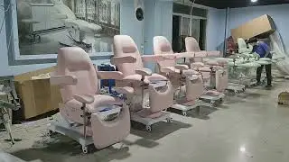 Manual Tattoo Chair pink Massage Bed Medical Examining Table Aesthetic Stretchers
