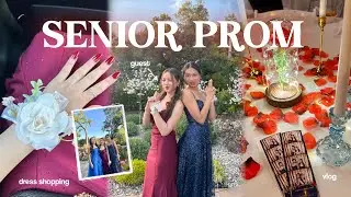 SENIOR PROM (guest) GRWM + vlog⋆.˚ ★ dress shopping, night before, pre-prom