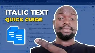 How to Italicize Text in Google Docs