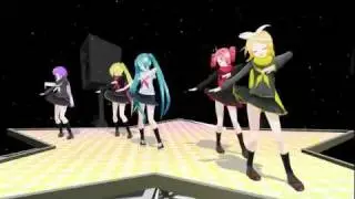 [MMD] Miku, Rin, Teto, Neru, Defoko - Po Pi Po