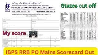 🤯IBPS RRB PO Mains(Scale-1) Scorecard Out||share your score 👇||High sectional cutoff🙄
