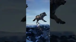 Dire Wolf in the Ice age  #direwolf #wildlife #iceage #animals #viral #2025 #wolf