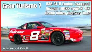Gran Turismo 7 - Nissan 180SX Type X '96 - Grand Valley Highway Tune - R35 GT-R Engine Swapped!