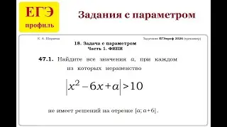 Unified State Exam 2026. Parameters.