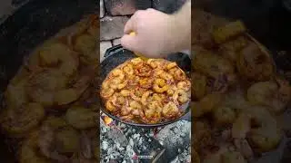 Spanish Garlic Shrimp Recipe by Derek Wolf | #asmr #shortsfeed #ytshorts #shorts