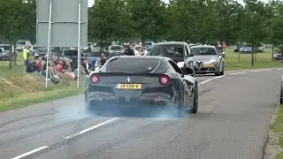 Straight Piped Ferrari F12 berlinetta & 900HP Lamborghini Hurac&aacute;n VF Engineering 🔊 #shorts