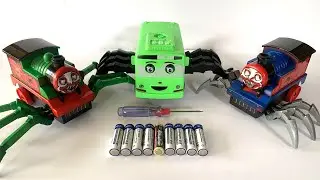 Unboxing Dan Merakit Mainan Kereta Api Choo-choo Charles, Bus Tayo Hantu, Kereta Laba-laba - ASMR