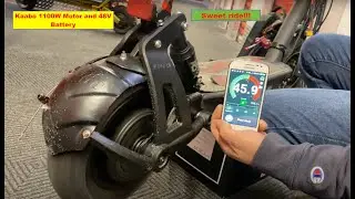 Kaabo 1100W Motor on 48v Ninebot Max Top speed loaded on single motor 38MPH.