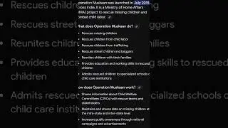 Operation Muskaan : police operation to find and reunite missing children  Operation Smile / Muskaan