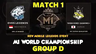 EVOS LEGENDS VS 10s GAMING PLUS MATCH 1 GROUP D M1 MLBB WORLD CUP