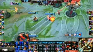 Coast Game Finish Teamfight - CST vs WFX Game 1 (NA LCS Spring 2015)