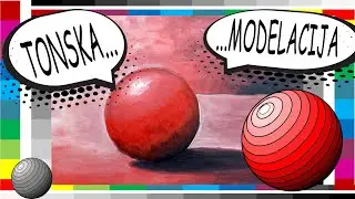 TONSKA MODELACIJA /HOW TO PAINT A SPHERE explained- creating 3-D shape with color value   likovni123