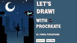 ✨Night Scene Let’s Draw Proceste Animated Tutorial