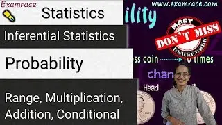 Probability-Range, Addition, Multiplication & Conditional: Inferential Statistics|Part 4 of 4