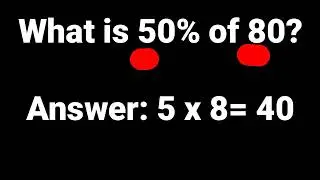 Math Hack | Percent | Speed Math Technique