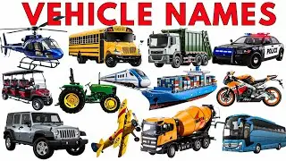 Vehicle Names for Kids | Learn Road, Water & Air Transport Easily | Vehicles Vocabulary