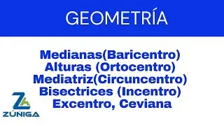 Geometr&iacute;a L&iacute;neas Notables de un Tri&aacute;ngulo: Medianas , Alturas , Mediatrices, bisectrices, Cevianas