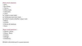 Theory - Music track structure & transition.