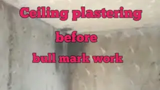 Ceiling plastering before bull mark work