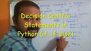 Decision making Control Statements ( if, if - else ) Part 1 in Python Programming