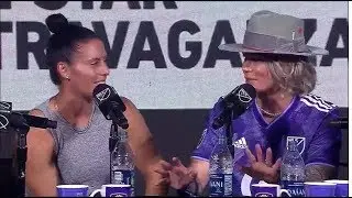 Ashlyn Harris and Ali Krieger on Men In Blazers