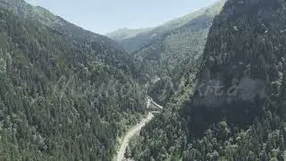 D-Log M. Altindere, Trabzon Province, Turkey. Altindere Valley Park. Panoramic views during the d...