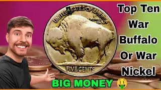 Top 10 ultra rare War Jefferson Nickel with Large P Mint Mark in circulation Worth $158,000 million