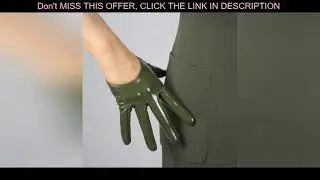 ☑ Review Fashion Elegant Ladies Patent Leather Ultra Short Gloves Simulation Leather Bright Black M