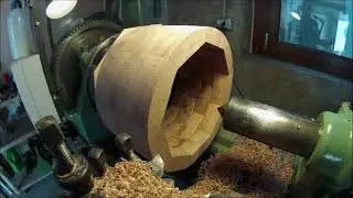 Stave Snare Drum Cherry Wood + Lathe Time Lapse