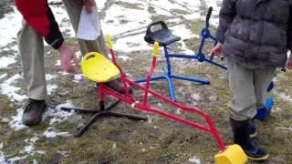 Hearth Song toy backhoe vs  Childrensneeds.com Sandbox digger. Video made by childrensneeds.com