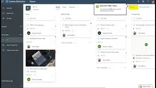 Searching the Planner board in Office 365 - guide the user contextually in their own environment