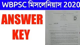 Answer Key - WBPSC Miscellaneous 2020