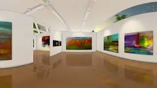 Acryl Abstract painting, Katharina Dustmann and her project “Sound of Colors” in 360 video.