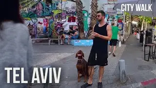 Virtual Walk in Tel Aviv | Florentine, Cafés & Local Life [4K]  ישראל תל אביב