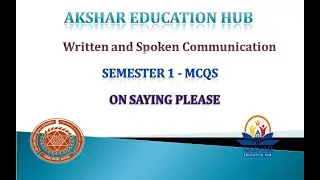 ON SAYING PLEASE MCQ || VNSGU SYLLABUS || VNSGU FY ENGLISH || VNSGU SEM 1 ENGLISH
